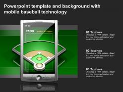 Powerpoint template and background with mobile baseball technology