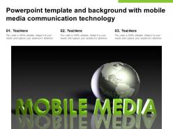 Powerpoint template and background with mobile media communication technology