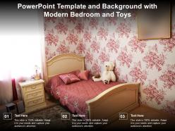 Powerpoint template and background with modern bedroom and toys
