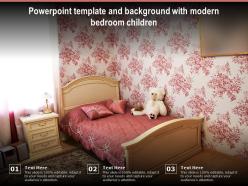 Powerpoint template and background with modern bedroom children