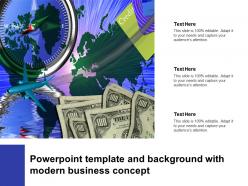 Powerpoint template and background with modern business concept
