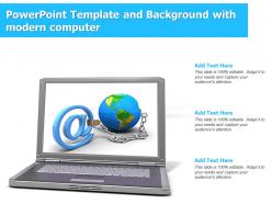Powerpoint template and background with modern computer