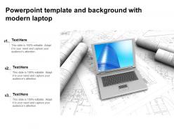 Powerpoint template and background with modern laptop