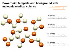 Powerpoint template and background with molecule medical science