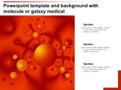 Powerpoint template and background with molecule or galaxy medical