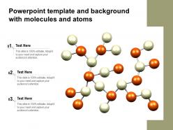 Powerpoint template and background with molecules and atoms