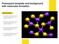 Powerpoint template and background with molecules formation