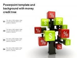Powerpoint template and background with money credit tree