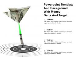 Powerpoint template and background with money darts and target