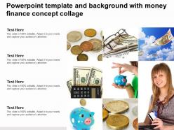 Powerpoint template and background with money finance concept collage