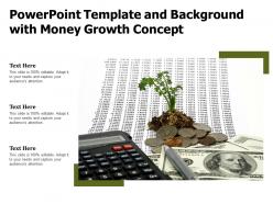Powerpoint template and background with money growth concept