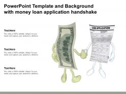 Powerpoint template and background with money loan application handshake