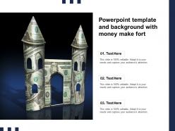 Powerpoint template and background with money make fort