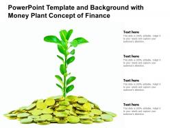 Powerpoint template and background with money plant concept of finance
