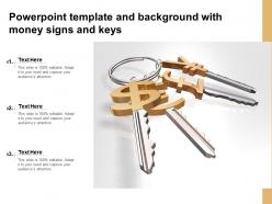 Powerpoint template and background with money signs and keys