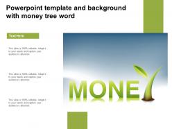 Powerpoint template and background with money tree word