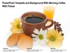 Powerpoint template and background with morning coffee with flower