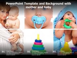 Powerpoint template and background with mother and baby