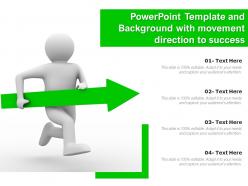 Powerpoint Template And Background With Movement Direction To Success