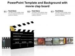 Powerpoint template and background with movie clap board