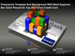 Powerpoint Template And Background With Multi Segment Bar Chart Placed On Top Of A Silver Credit Card