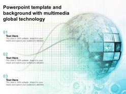 Powerpoint Template And Background With Multimedia Global Technology