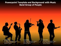 Powerpoint template and background with music band group of people