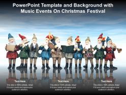 Powerpoint template and background with music events on christmas festival