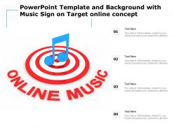 Powerpoint Template And Background With Music Sign On Target Online Concept