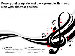 Powerpoint template and background with music sign with abstract designs