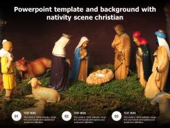 Powerpoint template and background with nativity scene christian