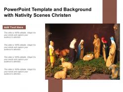 Powerpoint template and background with nativity scenes christen