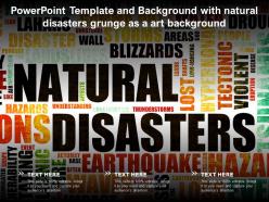 Powerpoint template and background with natural disasters grunge as a art background