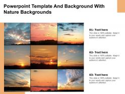 Powerpoint template and background with nature backgrounds