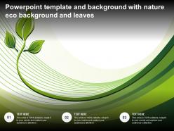 Powerpoint template and background with nature eco background and leaves