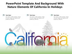 Powerpoint template and background with nature elements of california in holidays