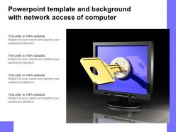 Powerpoint template and background with network access of computer