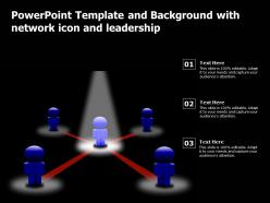 Powerpoint template and background with network icon and leadership
