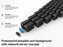 Powerpoint template and background with network server concept