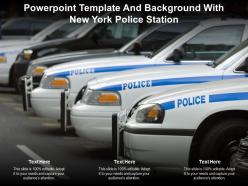 Powerpoint template and background with new york police station