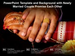 Powerpoint template and background with newly married couple promise each other