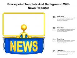 Powerpoint Template And Background With News Reporter
