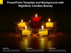 Powerpoint template and background with nighttime candles beauty