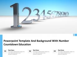 Powerpoint template and background with number countdown education