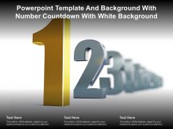 Powerpoint Template And Background With Number Countdown With White Background