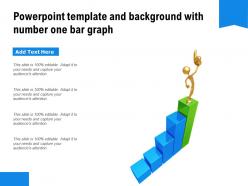 Powerpoint template and background with number one bar graph