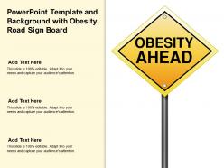 Powerpoint template and background with obesity road sign board