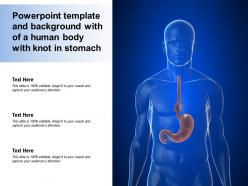 Powerpoint template and background with of a human body with knot in stomach