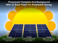 Powerpoint Template And Background With Of Solar Panel For Renewable Energy