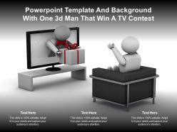 Powerpoint template and background with one 3d man that win a tv contest
